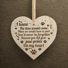 Wooden Heart Pet Memorial Ornament
