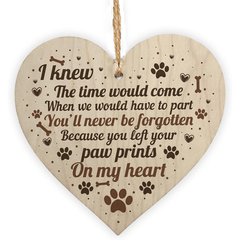 Wooden Heart Pet Memorial Ornament