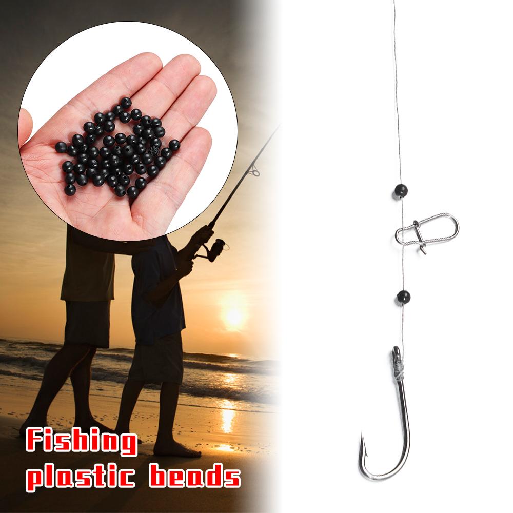 100pcs Fishing Beads Space Stopper Round Beans for Lures Hooks