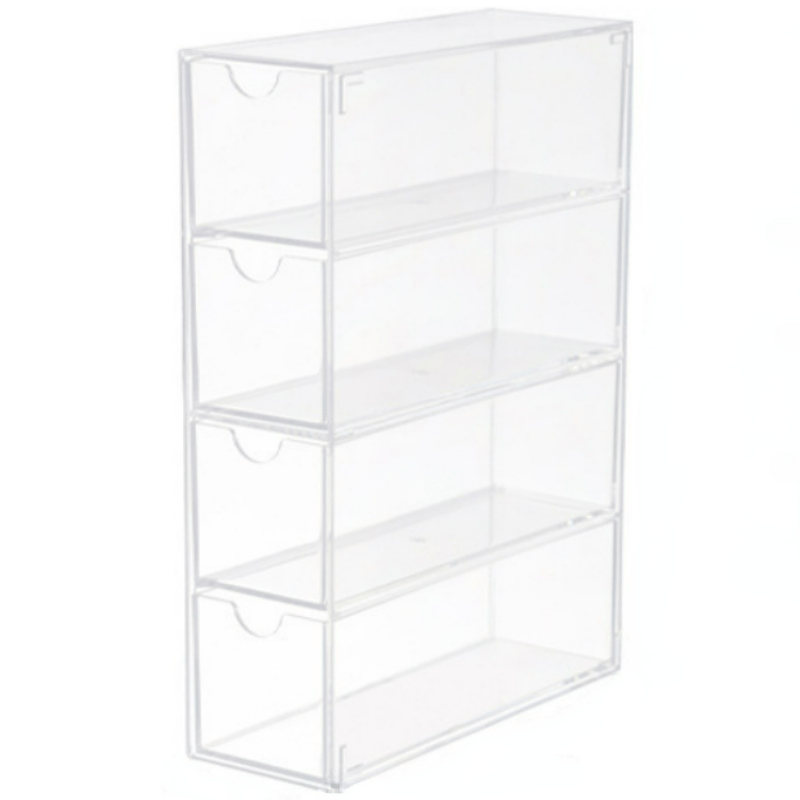Acrylic Sunglasses Case Storage Box 4 Dividers Drawers Organizer Holder