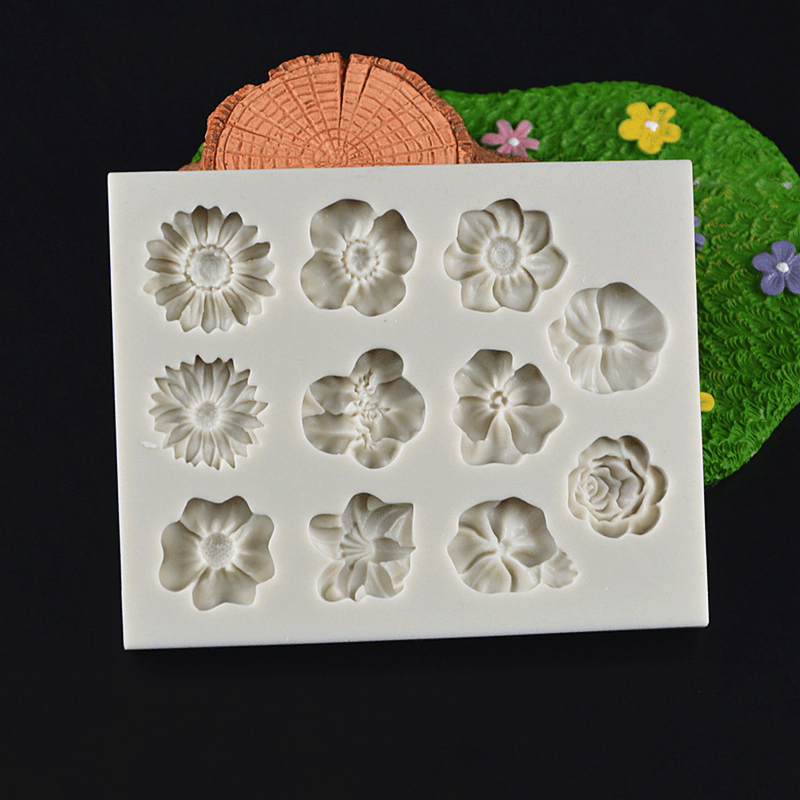 3D Silicone Flower Chocolate Mold for Cake Decorating and Baking
