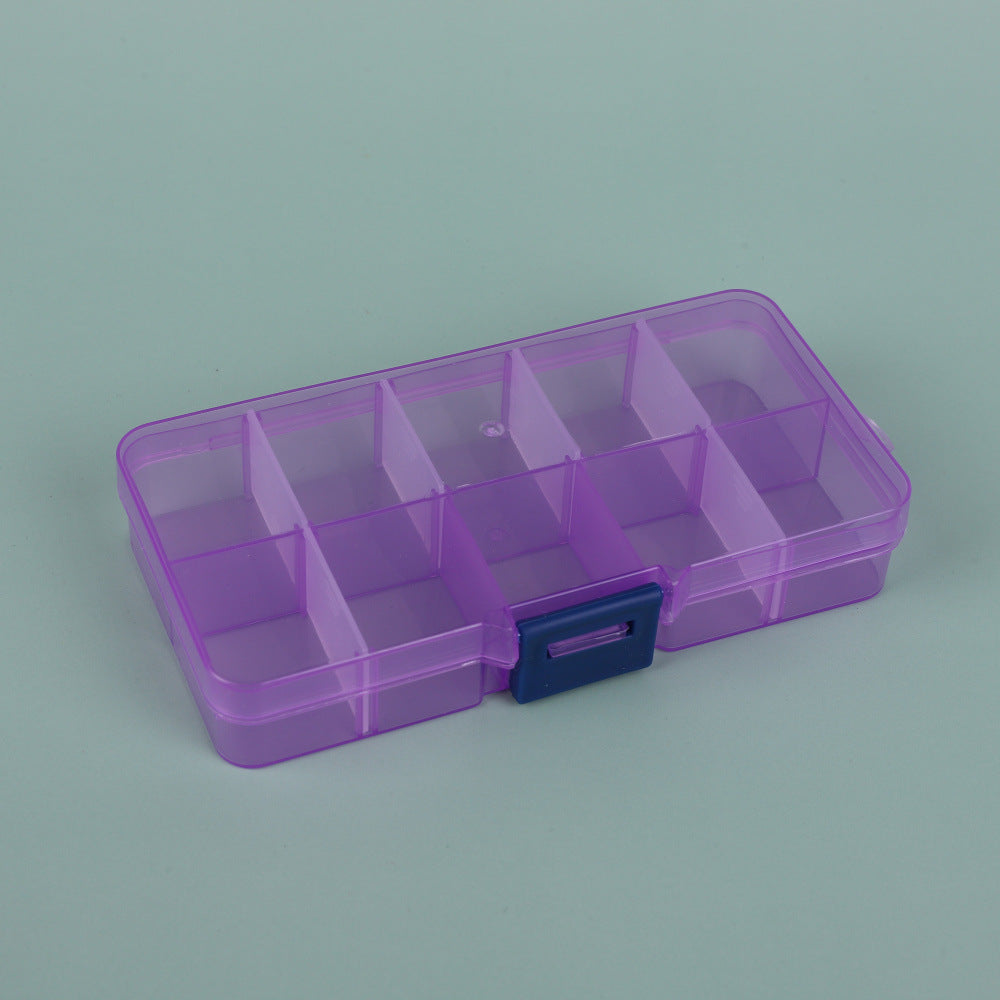 Adjustable Travel Jewelry Organizer Box 10 Grids Storage Container