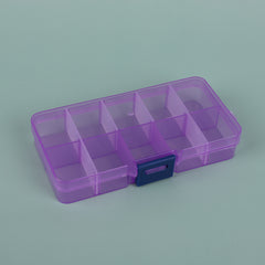 Adjustable Travel Jewelry Organizer Box 10 Grids Storage Container