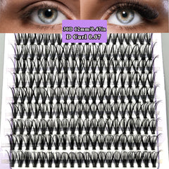 Mikiwi 200Pcs 30D 12 16mm D Curl Cluster Lashes