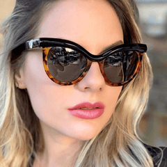 Cat Eye Sunglasses Tortoiseshell Glasses for Beach Party UV400