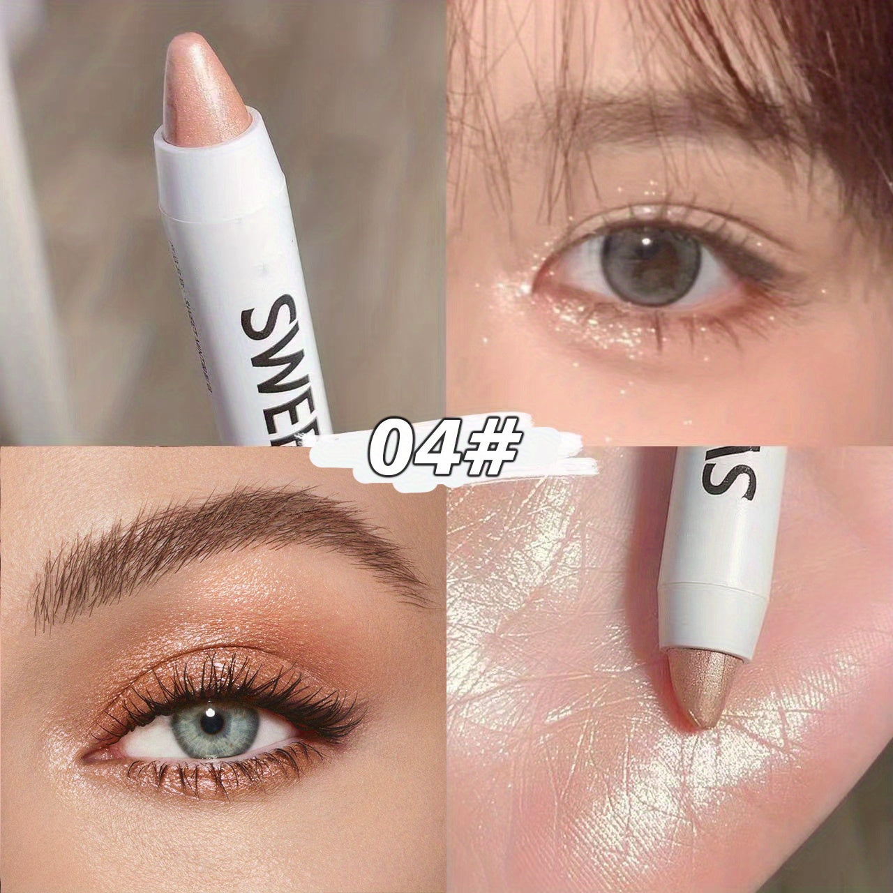 13 Colors Pearly Eyeshadow Pencil & Night Makeup Creamy Texture