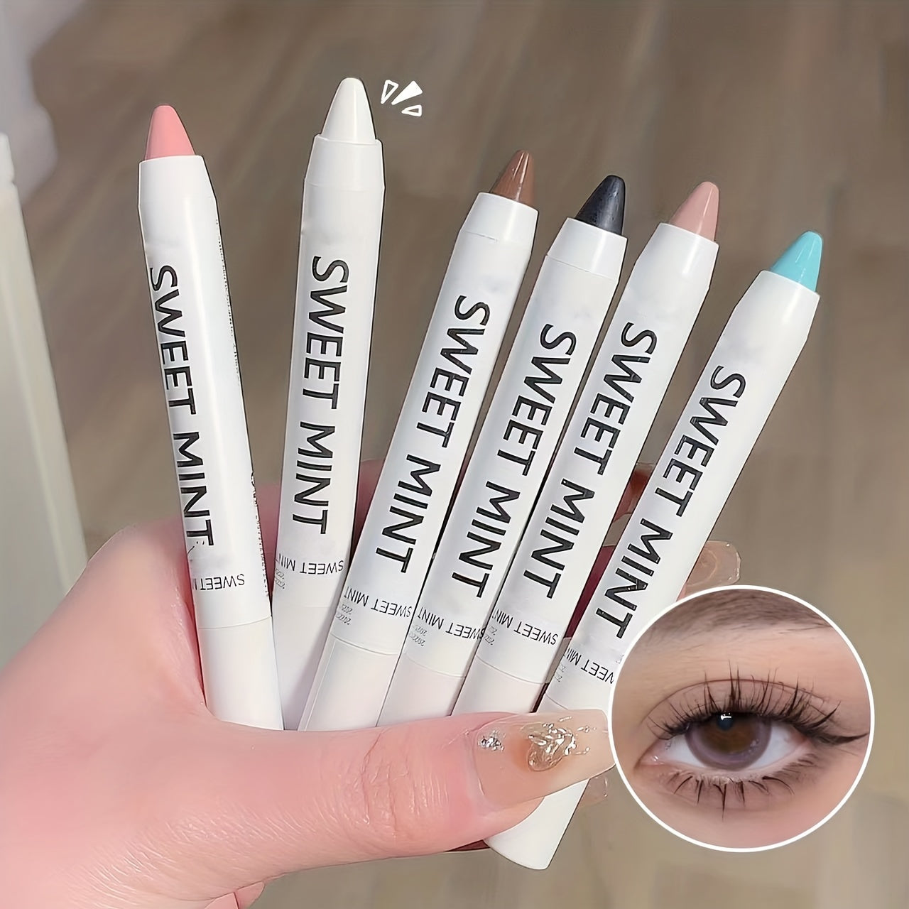 13 Colors Pearly Eyeshadow Pencil & Night Makeup Creamy Texture