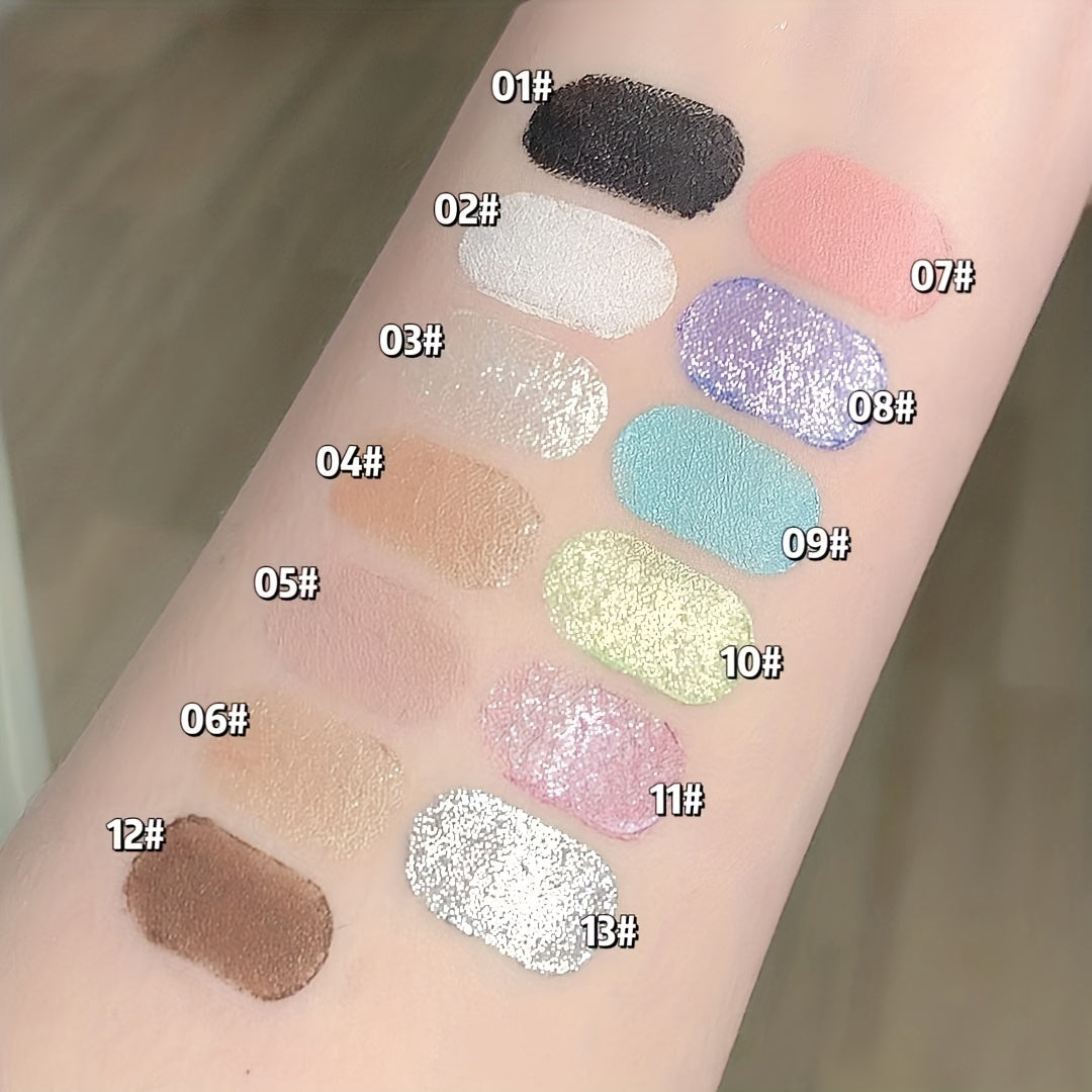 13 Colors Pearly Eyeshadow Pencil & Night Makeup Creamy Texture
