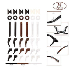 18Pcs Silicone Non-slip Nose Pads Eyeglass Retainer Set Holder Sunglasses
