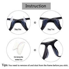 18Pcs Silicone Non-slip Nose Pads Eyeglass Retainer Set Holder Sunglasses
