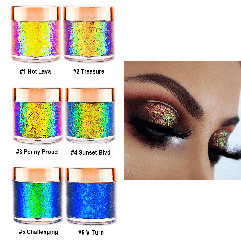 Glitter Diamond Chameleon Eyeshadow Powder for Magical Eye Makeup