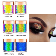 Glitter Diamond Chameleon Eyeshadow Powder for Magical Eye Makeup