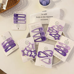 Girls Adorable Heart Square Star Hair Clips Headwear Hair Accessories