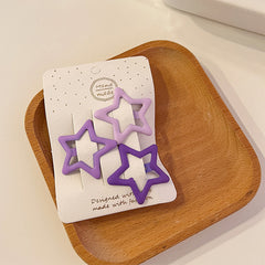 Girls Adorable Heart Square Star Hair Clips Headwear Hair Accessories