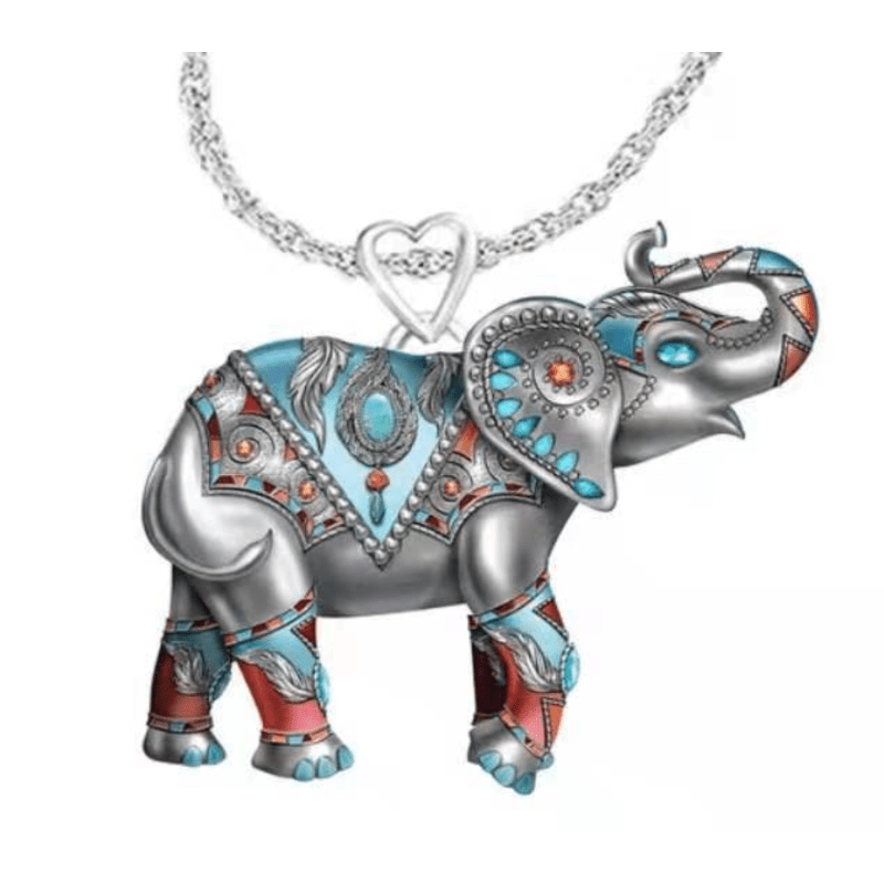 Elephant Pendant Necklace Jewelry Accessories Men Women