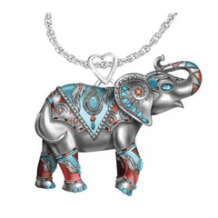 Elephant Pendant Necklace Jewelry Accessories Men Women