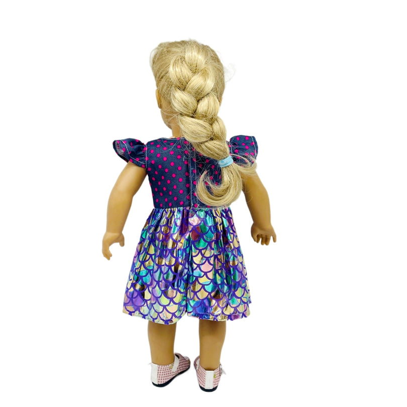 Dot Pattern Mermaid Dress Doll Clothes Accessories