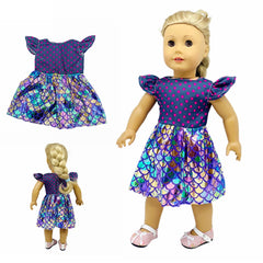 Dot Pattern Mermaid Dress Doll Clothes Accessories