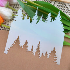 Symmetrical Forest On The Lake Surface DIY Layering Stencils