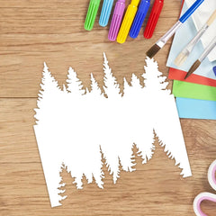 Symmetrical Forest On The Lake Surface DIY Layering Stencils