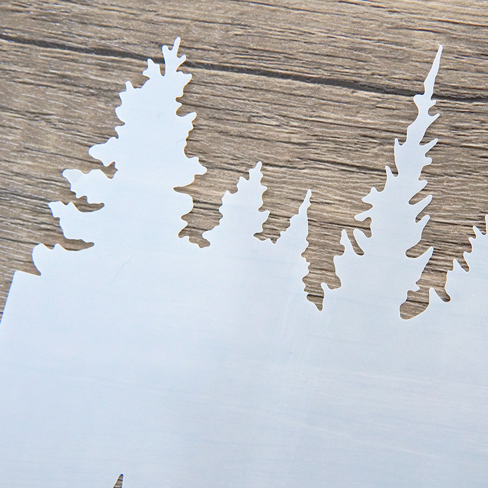 Symmetrical Forest On The Lake Surface DIY Layering Stencils