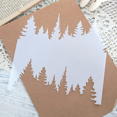 Symmetrical Forest On The Lake Surface DIY Layering Stencils