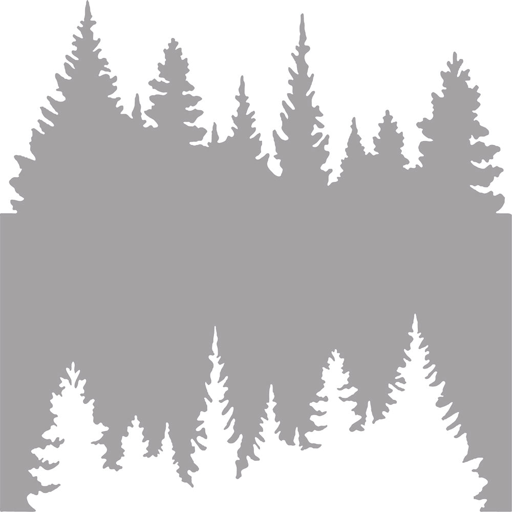 Symmetrical Forest On The Lake Surface DIY Layering Stencils