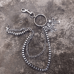 Cross Pants Chain Punk Double Chain Rock Hip hop Waist Chain Jeans Chain