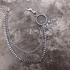 Cross Pants Chain Punk Double Chain Rock Hip hop Waist Chain Jeans Chain