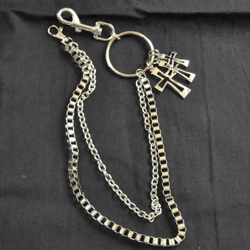 Cross Pants Chain Punk Double Chain Rock Hip hop Waist Chain Jeans Chain