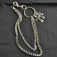 Cross Pants Chain Punk Double Chain Rock Hip hop Waist Chain Jeans Chain