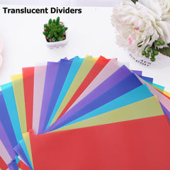 21pcs Multicolor Tab Dividers For 3 Ring Binder Letter Size