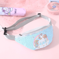 Kids Unicorn Sequin Coin Purse Waist Bag for Girls