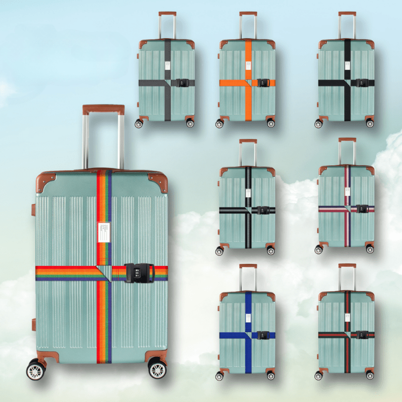 Adjustable Luggage Packing Strap w/ Password Lock 5 X 410cm