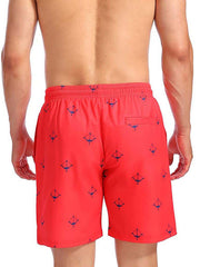 Cupid Bow Print Shorts Elastic Waist Drawstring Men's Lounge Shorts