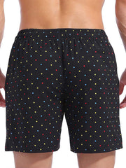 Cupid Bow Print Shorts Elastic Waist Drawstring Men's Lounge Shorts
