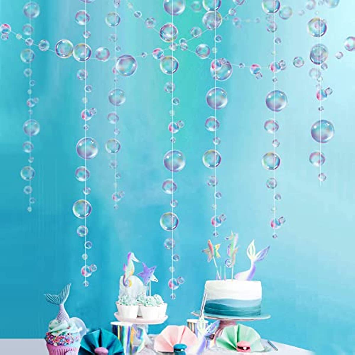 Mermaid Party Paper Bubble Garlands - Under The Sea Decorations