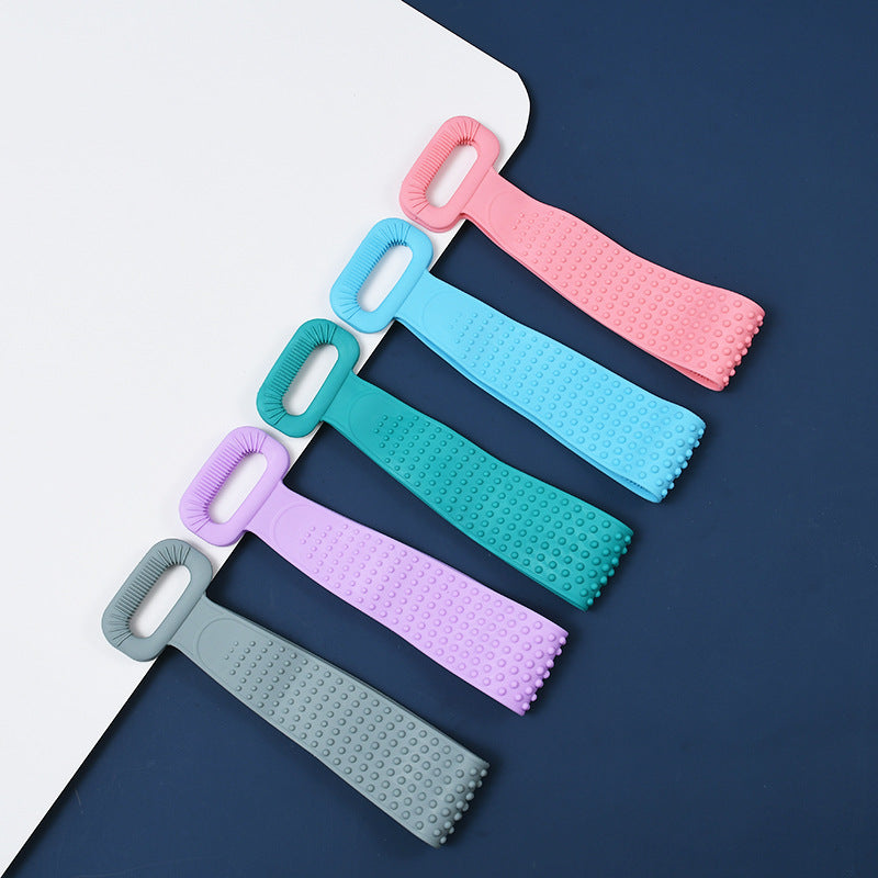 Silicone Back Scrubber For Shower Handle Exfoliating Texture