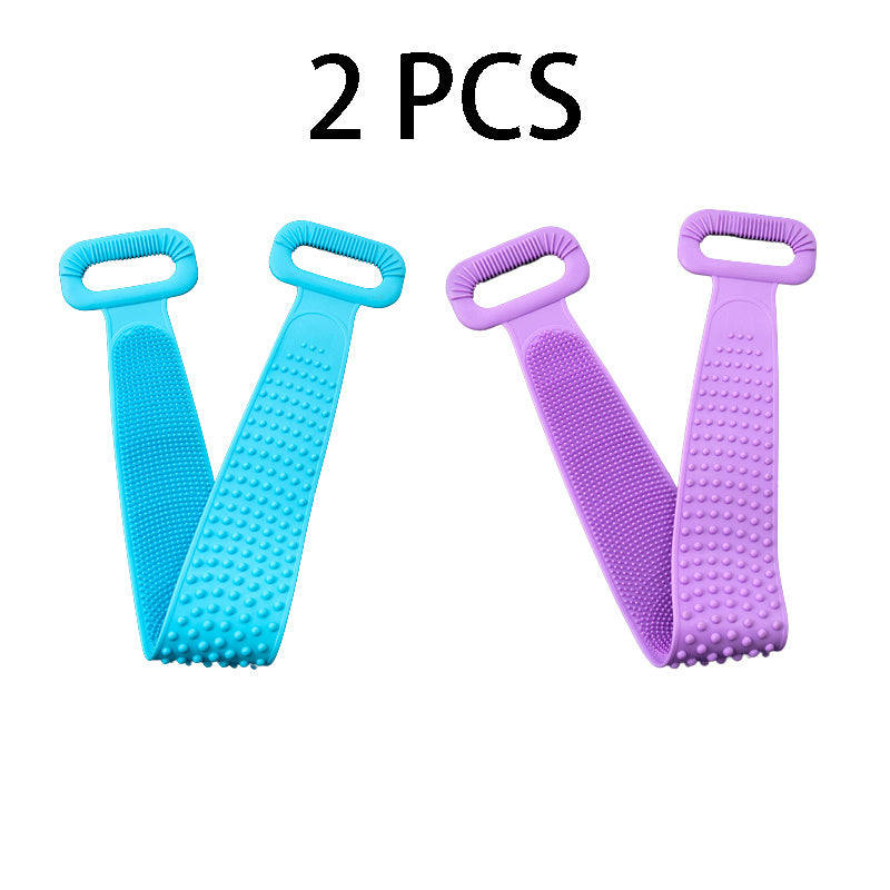 Silicone Back Scrubber For Shower Handle Exfoliating Texture