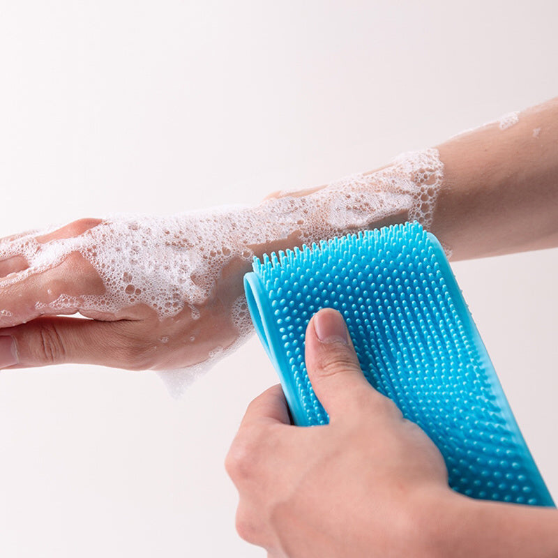 Silicone Back Scrubber For Shower Handle Exfoliating Texture
