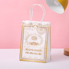 4pcs Eid Mubarak Gift Bags Ramadan Kareem Decoration Candy Packaging Pouch