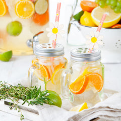50 Daisy Paper Straws for Parties Events Crafts & More