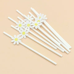 50 Daisy Paper Straws for Parties Events Crafts & More