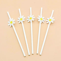 50 Daisy Paper Straws for Parties Events Crafts & More
