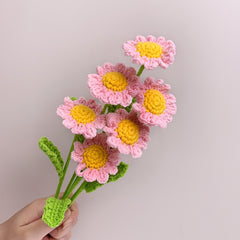 10Pcs Chamomile Yarn Hook Flower Simulation Bouquet