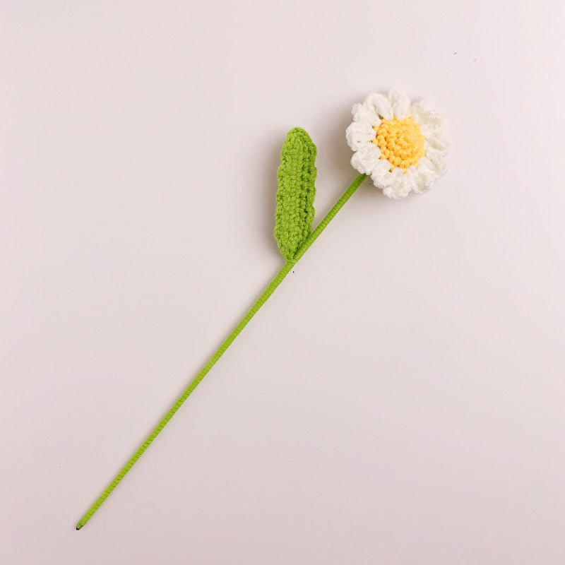 10Pcs Chamomile Yarn Hook Flower Simulation Bouquet
