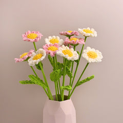 10Pcs Chamomile Yarn Hook Flower Simulation Bouquet