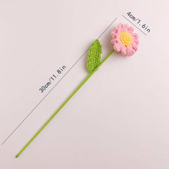 10Pcs Chamomile Yarn Hook Flower Simulation Bouquet