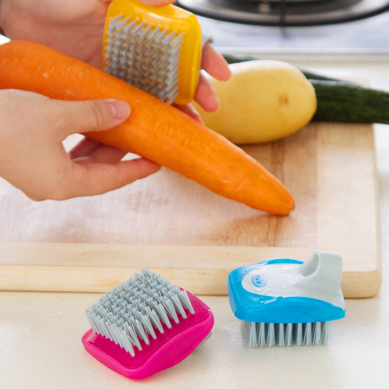 Mini Fruit And Vegetable Cleaning Brush Kitchen Veggie Supplies Scrubber