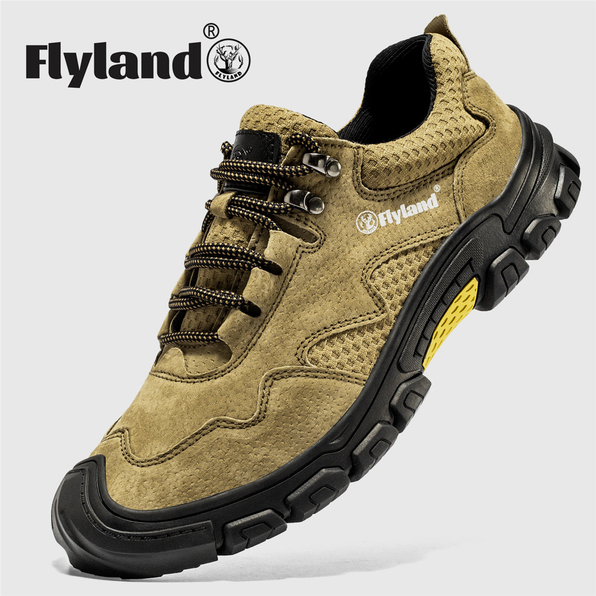 FLYLAND Men's Outdoor Hiking Shoes Non Slip Work Shoes